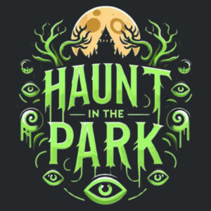 green Haunt graphic - Adult Softstyle® 4.5 oz. V-Neck T-Shirt Design