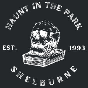 Haunt in the park Contest logo white - Adult Softstyle® 4.5 oz. V-Neck T-Shirt Design