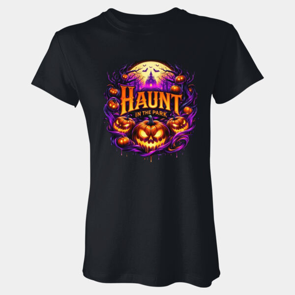 Orange Haunt Graphic - Ladies'  5.3 oz. T-Shirt Thumbnail