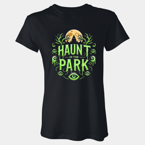 Green Haunt Graphic - Ladies'  5.3 oz. T-Shirt Thumbnail