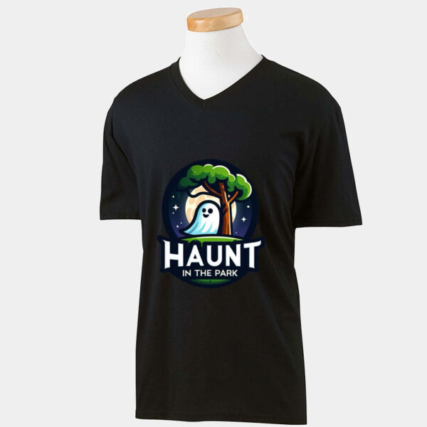 kiddie ghost graphic - Adult Softstyle® 4.5 oz. V-Neck T-Shirt Thumbnail