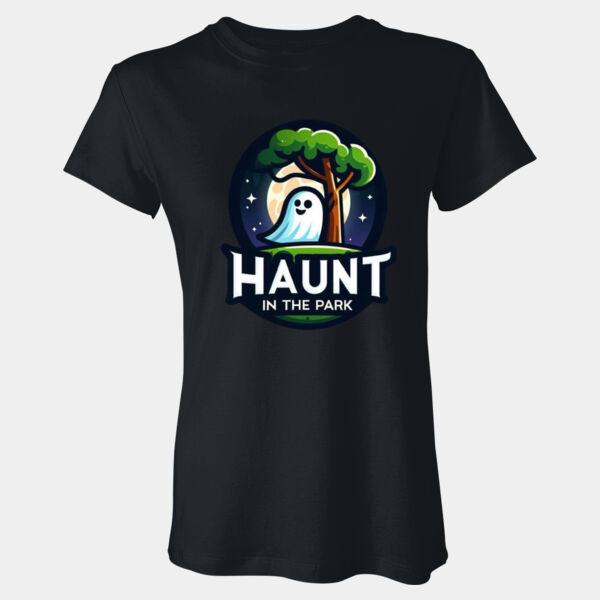 Kiddie Ghost Graphic - Ladies'  5.3 oz. T-Shirt 2 Thumbnail