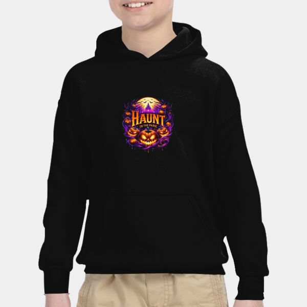 orange haunt graphic - Youth Heavy Blend™ 8 oz., 50/50 Hood Thumbnail