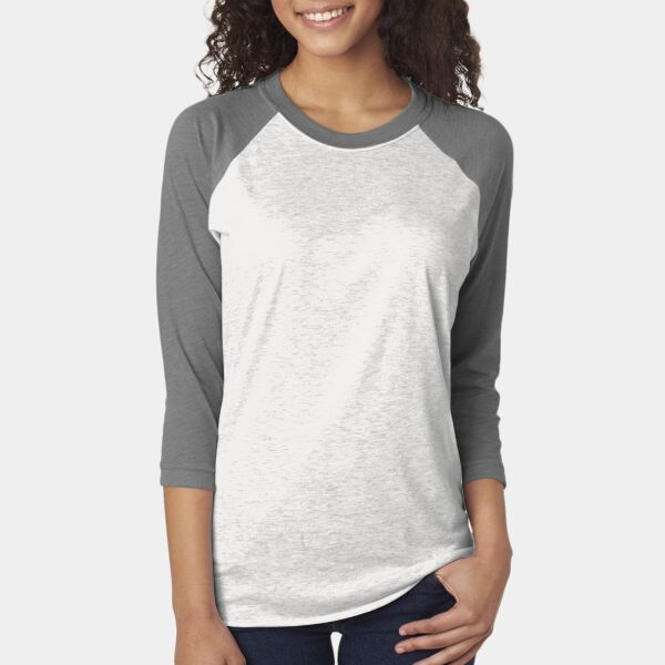 Next Level Apparel Unisex Triblend Three-Quarter Sleeve Raglan Thumbnail
